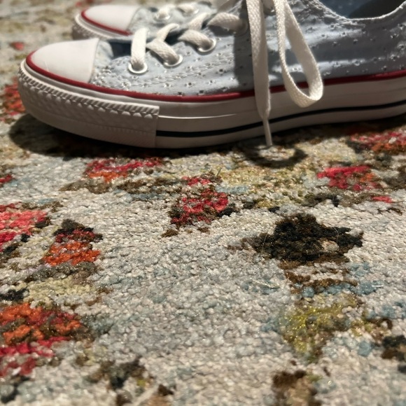 Converse all star Blue Eyelet feminine Womens Size 6 sneaker tennis shoes casual - Picture 3 of 7